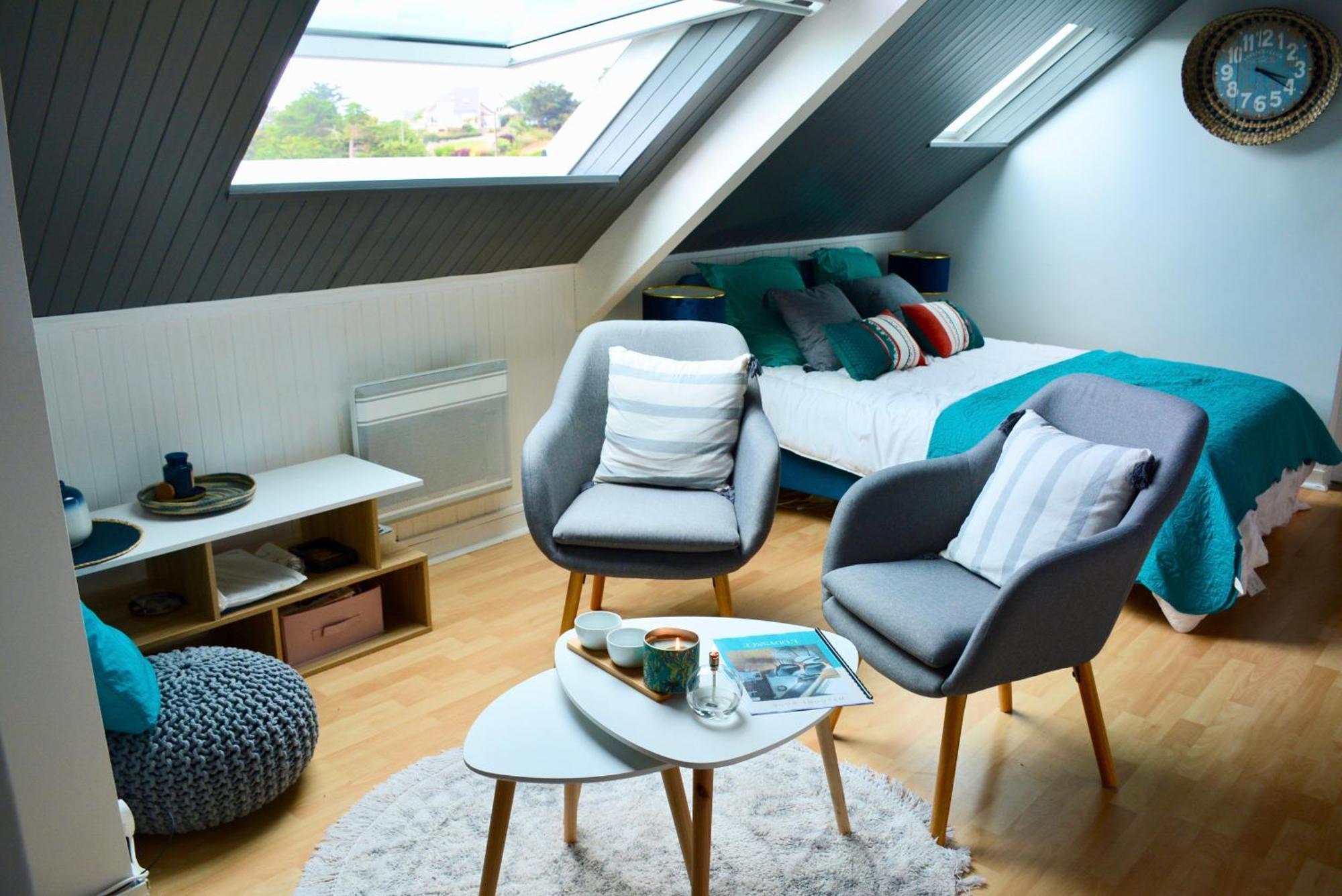 Agreable Cocon Sous Les Toits - Parking - Wifi Daire Pleneuf-Val-Andre Dış mekan fotoğraf